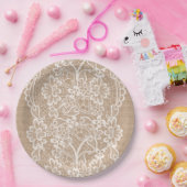 Leinwand und Spitze-Pappteller Pappteller (Party)