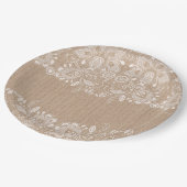 Leinwand und Spitze-Pappteller Pappteller (Schrägansicht)