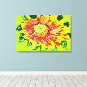 Leinwand verpackt/ Blume (Insitu (Holzboden))