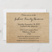 Leinwand verzweigt sich Baum-Familien-Wiedersehen Einladung (Rückseite)