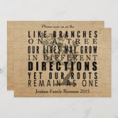 Leinwand verzweigt sich Baum-Familien-Wiedersehen Einladung (Vorne/Hinten)