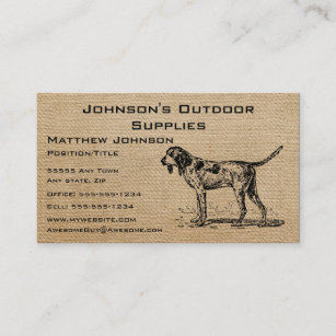 Leinwand-Vintager Jagd-Hund Visitenkarte