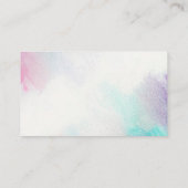 Leinwand Visitenkarte (Rückseite)