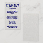 Leinwand Visitenkarte (Vorne/Hinten)