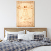 Leinwand Vitruvian Man von Leonardo da Vinci (Insitu (Schlafzimmer))