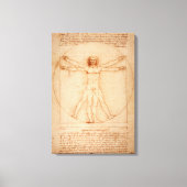 Leinwand Vitruvian Man von Leonardo da Vinci (Vorderseite)