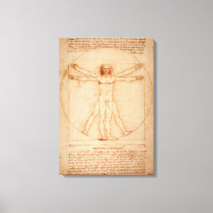 Leinwand Vitruvian Man von Leonardo da Vinci