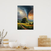 Leinwand von Chaos, Majestic Tornado Poster (Küche)