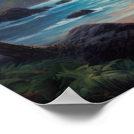 Leinwand von Feuer und Rauch, Vulkan Poster (Ecke)