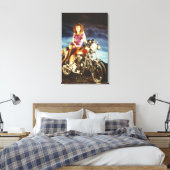 Leinwand von Mädchen und Motorrädern (Insitu (Schlafzimmer))