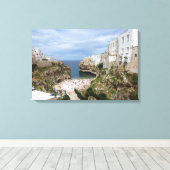 Leinwand von Polignano a Mare am Stadtstrand von P (Insitu (Holzboden))