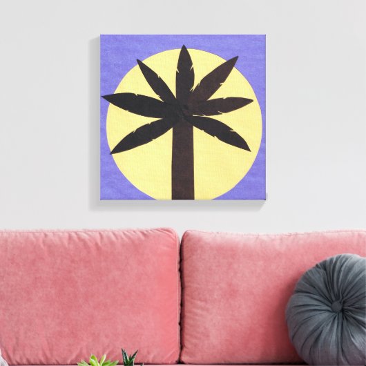 Leinwand von Silhouetted Palmetto (Insitu (Wohnzimmer))
