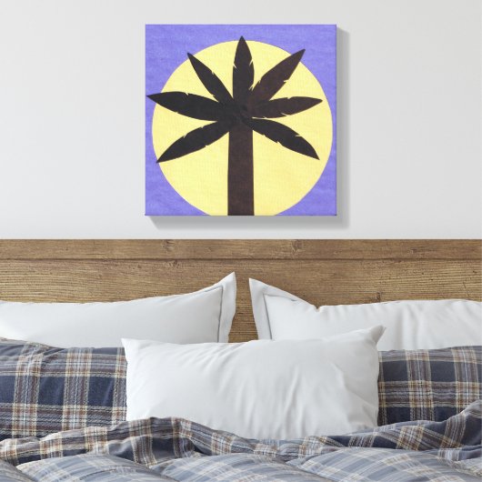 Leinwand von Silhouetted Palmetto (Insitu (Schlafzimmer))