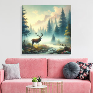 Leinwand von Stag Oil Painting Art