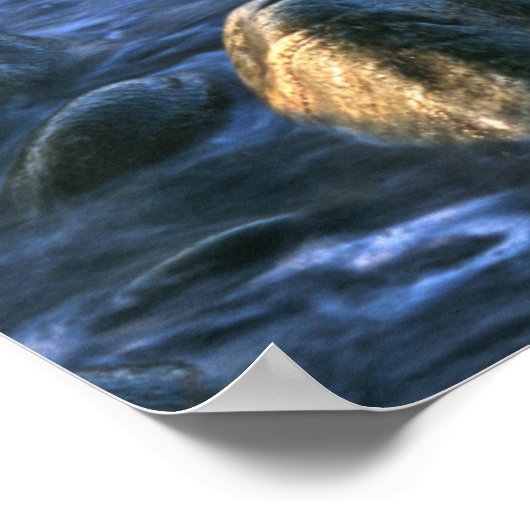 Leinwand von Steinen und Wave Poster (Ecke)