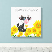 Leinwand Wall Art Country Kuh (Insitu (Holzboden))