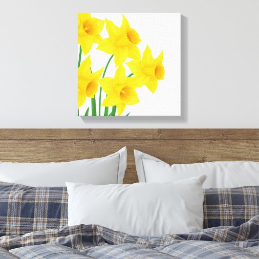 Leinwand Wall Art Daffodils (Insitu (Schlafzimmer))