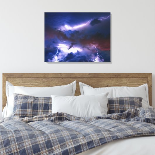 Leinwand Wall Art Lighting Storm (Insitu (Schlafzimmer))