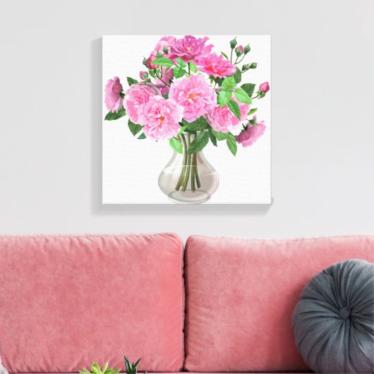 Leinwand Wall Art Pink Roses (Insitu (Wohnzimmer))