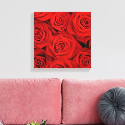 Leinwand Wall Art-Rote Rosen (Insitu (Wohnzimmer))