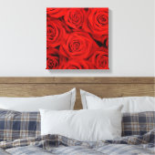 Leinwand Wall Art-Rote Rosen (Insitu (Schlafzimmer))