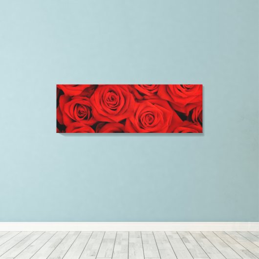 Leinwand Wall Art-Rote Rosen (Insitu (Holzboden))
