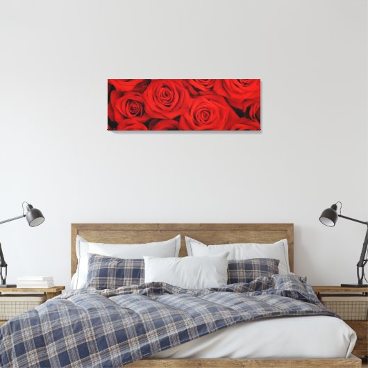 Leinwand Wall Art-Rote Rosen (Insitu (Schlafzimmer))