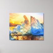 Leinwand Wall Art Sunrise Ice Chunks (Vorderseite)