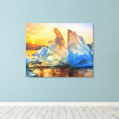 Leinwand Wall Art Sunrise Ice Chunks (Insitu (Holzboden))