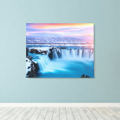 Leinwand Wall Art-Waterfall-Island (Insitu (Holzboden))