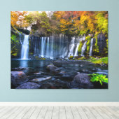 Leinwand Wall Art Waterfall Japan (Insitu (Holzboden))