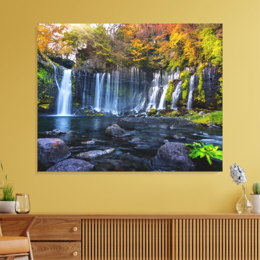 Leinwand Wall Art Waterfall Japan (Insitu (Wohnzimmer))