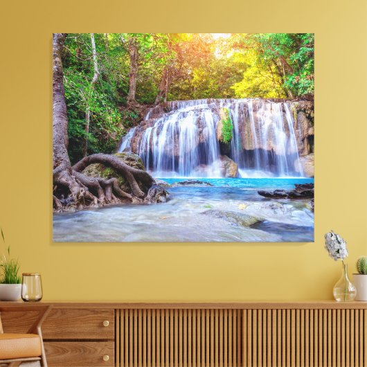 Leinwand Wall Art Waterfall Thailand (Insitu (Wohnzimmer))