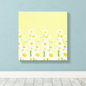 Leinwand Wall Art-White Daisies (Insitu (Holzboden))