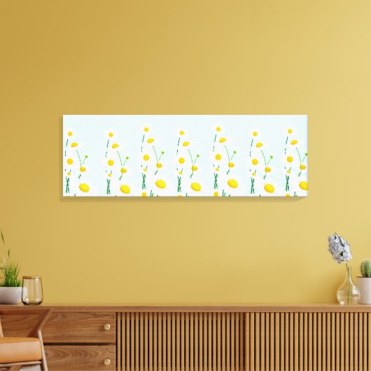 Leinwand Wall Art-White Daisies (Insitu (Wohnzimmer))