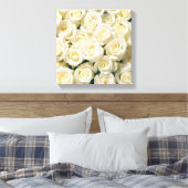 Leinwand Wall Art-White Roses (Insitu (Schlafzimmer))