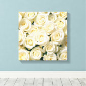 Leinwand Wall Art-White Roses (Insitu (Holzboden))