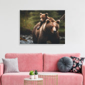 Leinwand Wall Art-Yellowstone Bär (Insitu (Wohnzimmer))