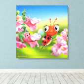 Leinwand Wand drucken Ladybug freundlichen Snap Dr (Insitu (Holzboden))