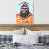 Leinwand Wand Kunst lächelnd Vain Gorilla. (Insitu (Schlafzimmer))
