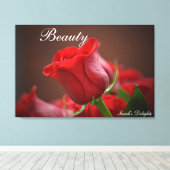 Leinwand Wand Kunstbild der rote Rose. (Insitu (Holzboden))