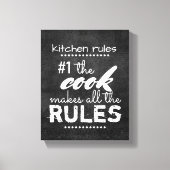 Leinwand Wandkunst Spaß Zitat grau und weiß (Vorderseite)