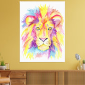 Leinwand Wasserfarbe Löwe (Insitu (Wohnzimmer))