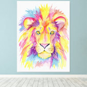 Leinwand Wasserfarbe Löwe (Insitu (Holzboden))