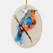 Leinwand Wasserfarben Bird Malerei Keramik Ornament (Vorne)