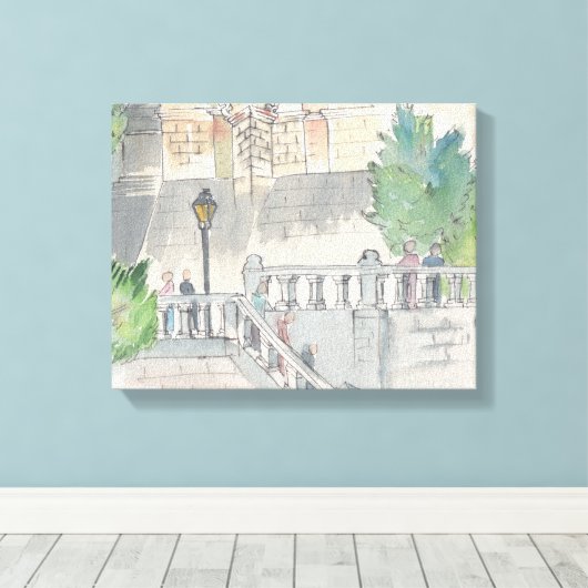 Leinwand "Watercolor Sketch/Chateau of Blois (Insitu (Holzboden))