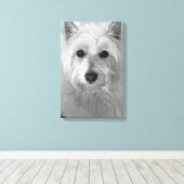 Leinwand Westie Dog (West Highland White Terrier) (Insitu (Holzboden))