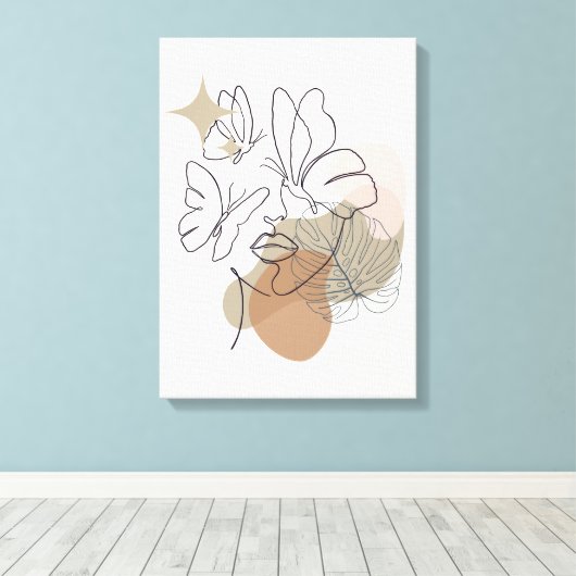 Leinwand White Brown Line (Insitu (Holzboden))