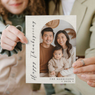 Leinwand White Custom Foto Happy Thanksgiving Feiertagskarte