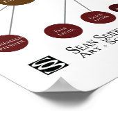 Leinwand Wide World of Ber Infographic Print Poster (Ecke)